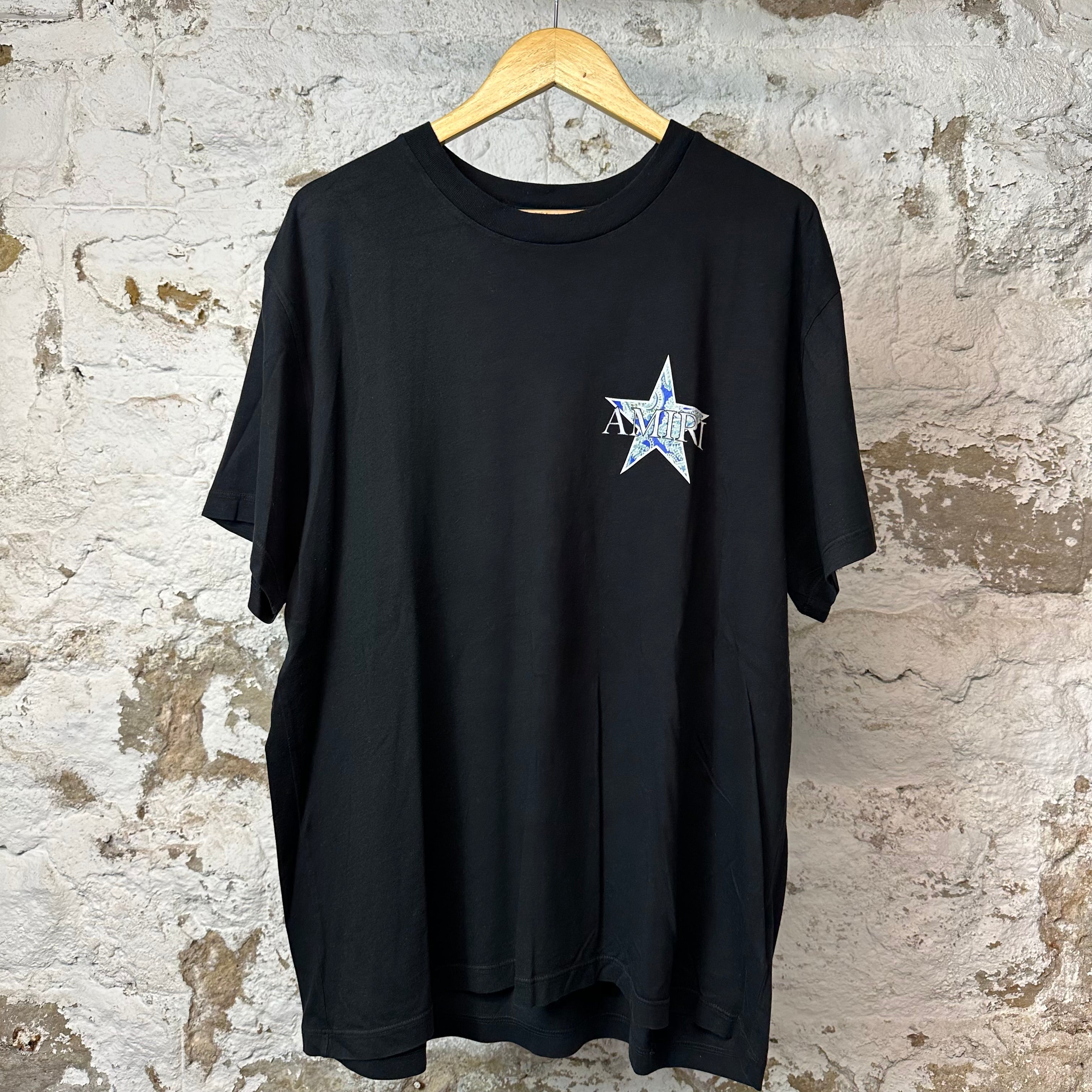 Amiri Paisley Star T-shirt Black Sz L
