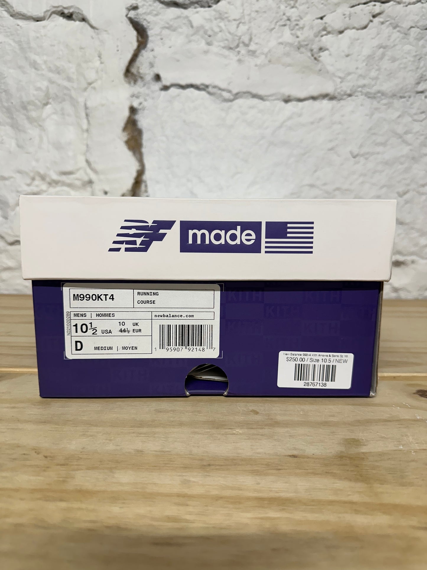 New Balance 990v4 Kith Arrows & Sons Sz 10.5 DS