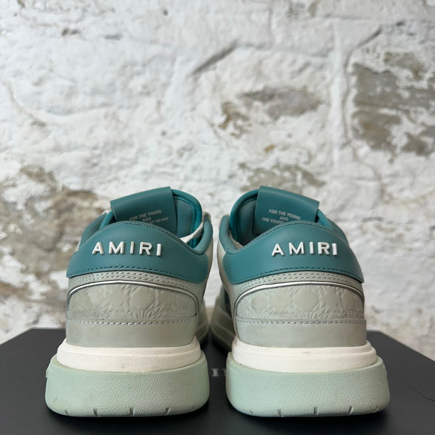 Amiri Classic Logo Spellout Pale Mint Sneaker Sz 4.5 (36)