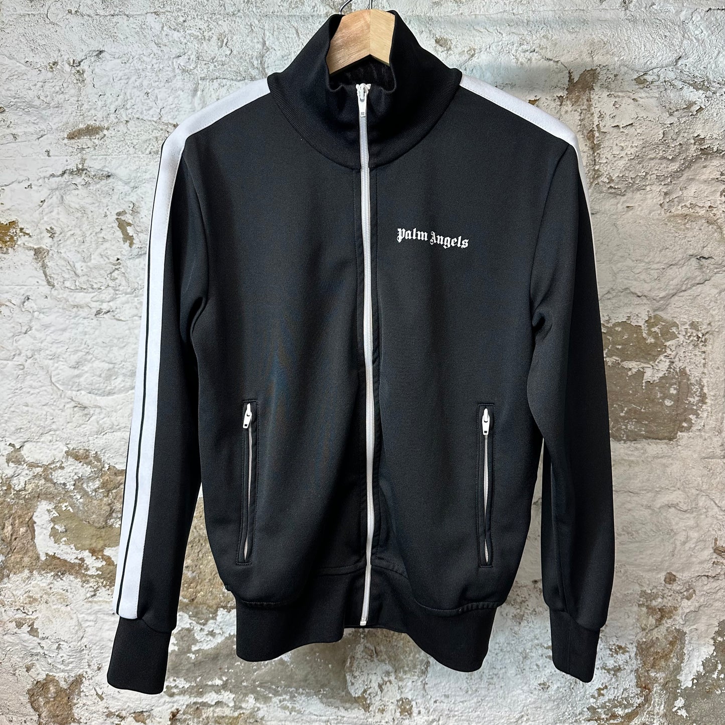 Palm Angels Black White Track Jacket Sz S