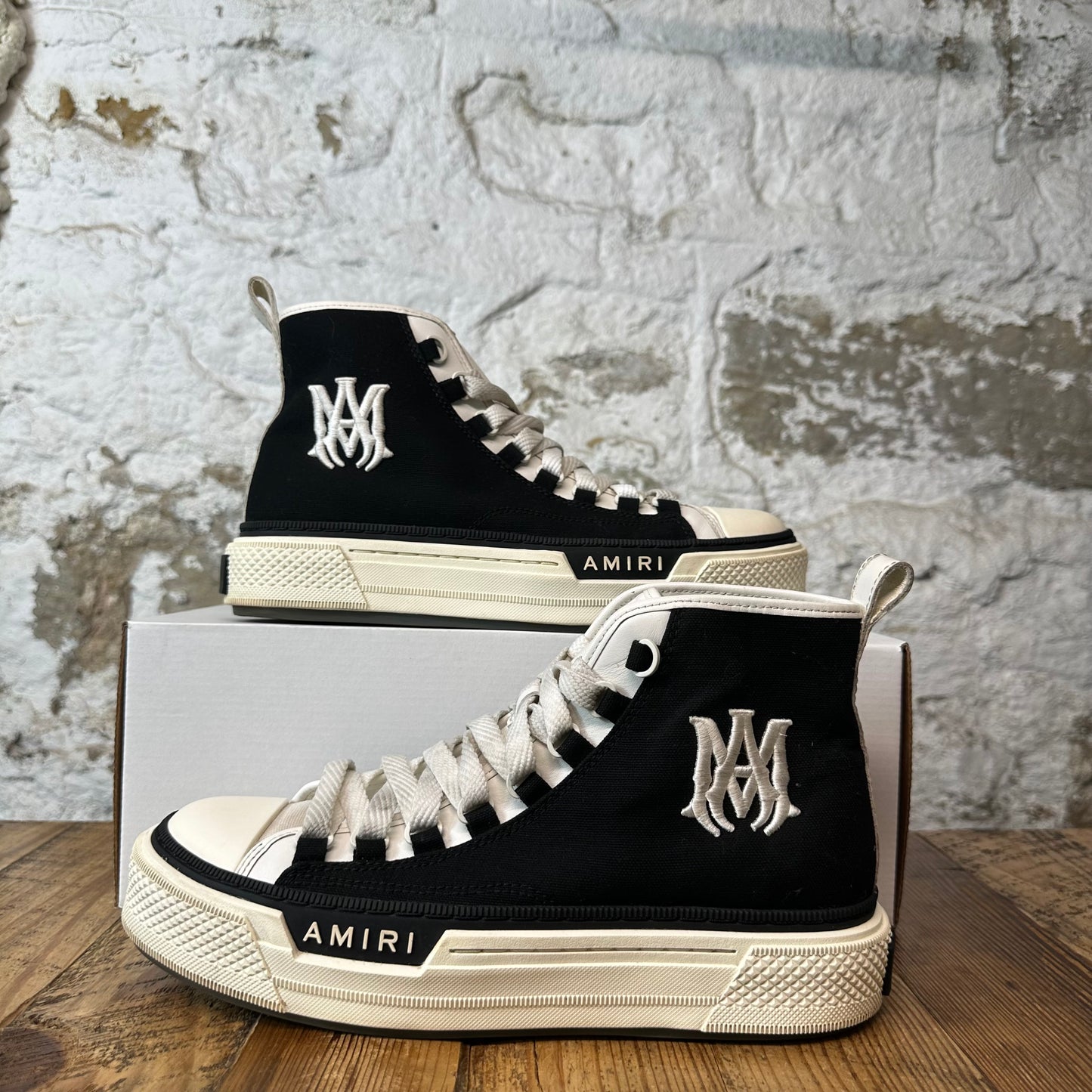 Amiri High MA Court Black Cream Sneaker Sz 8 (41)