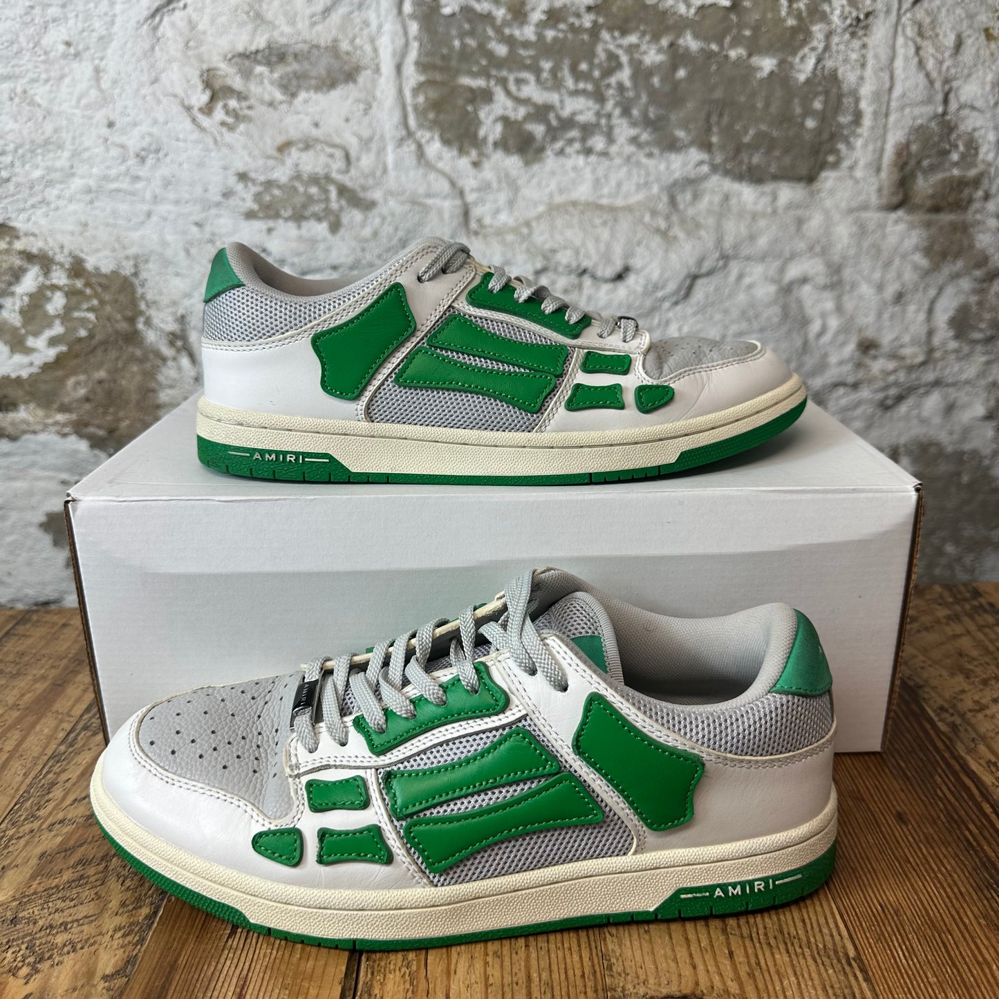 Amiri Green Skeleton Grey Cream Sneaker Sz 9 (42)