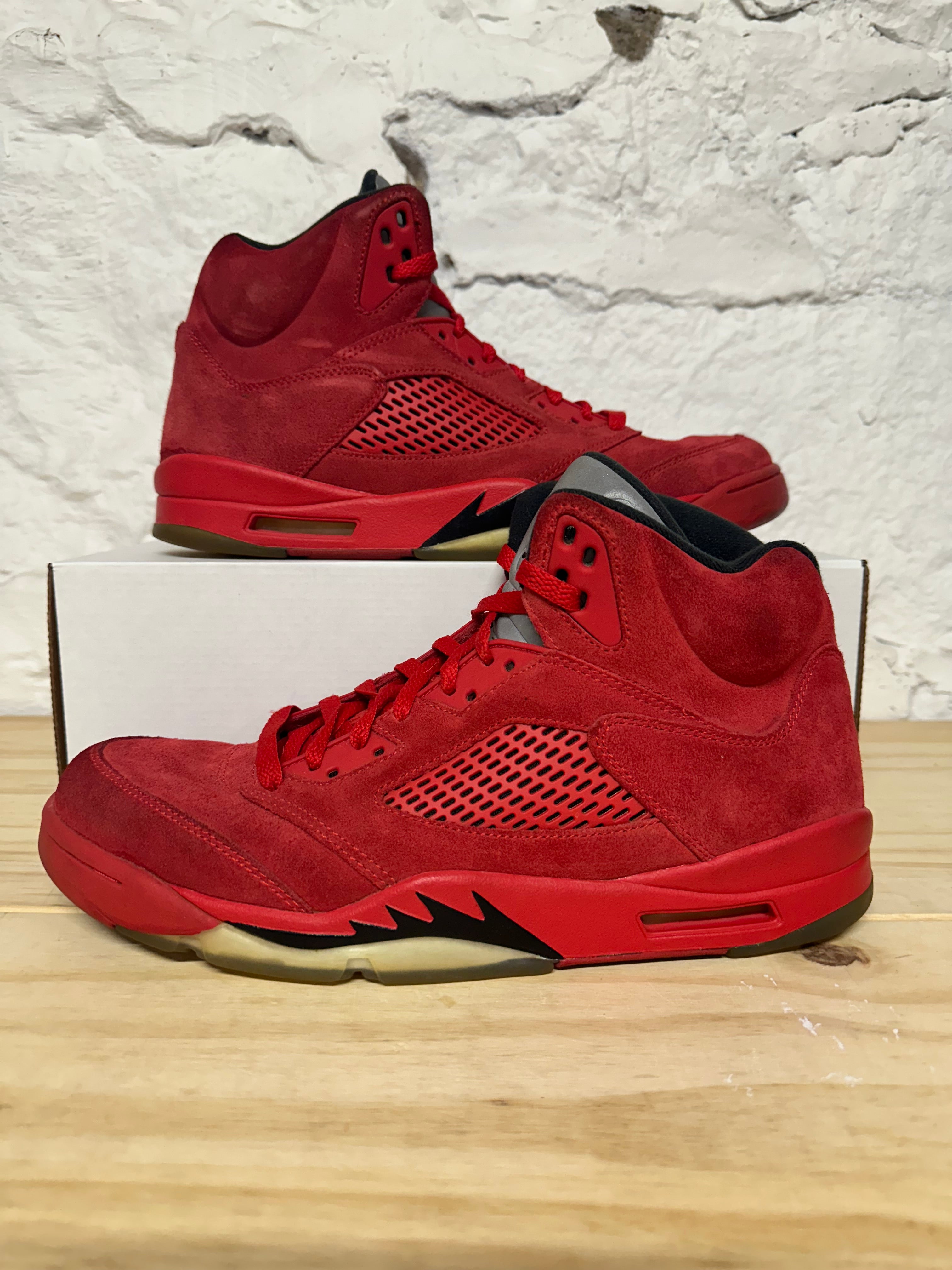 Air Jordan 5 Red Suede Sz 11.5