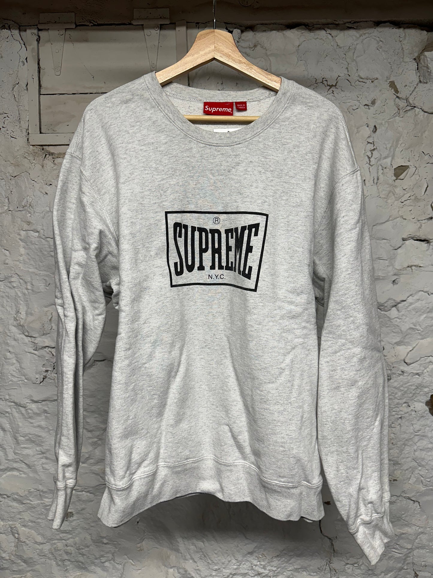 Supreme Everlast Grey Crewneck Sz XL