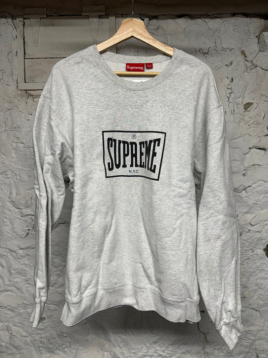Supreme Everlast Grey Crewneck Sz XL
