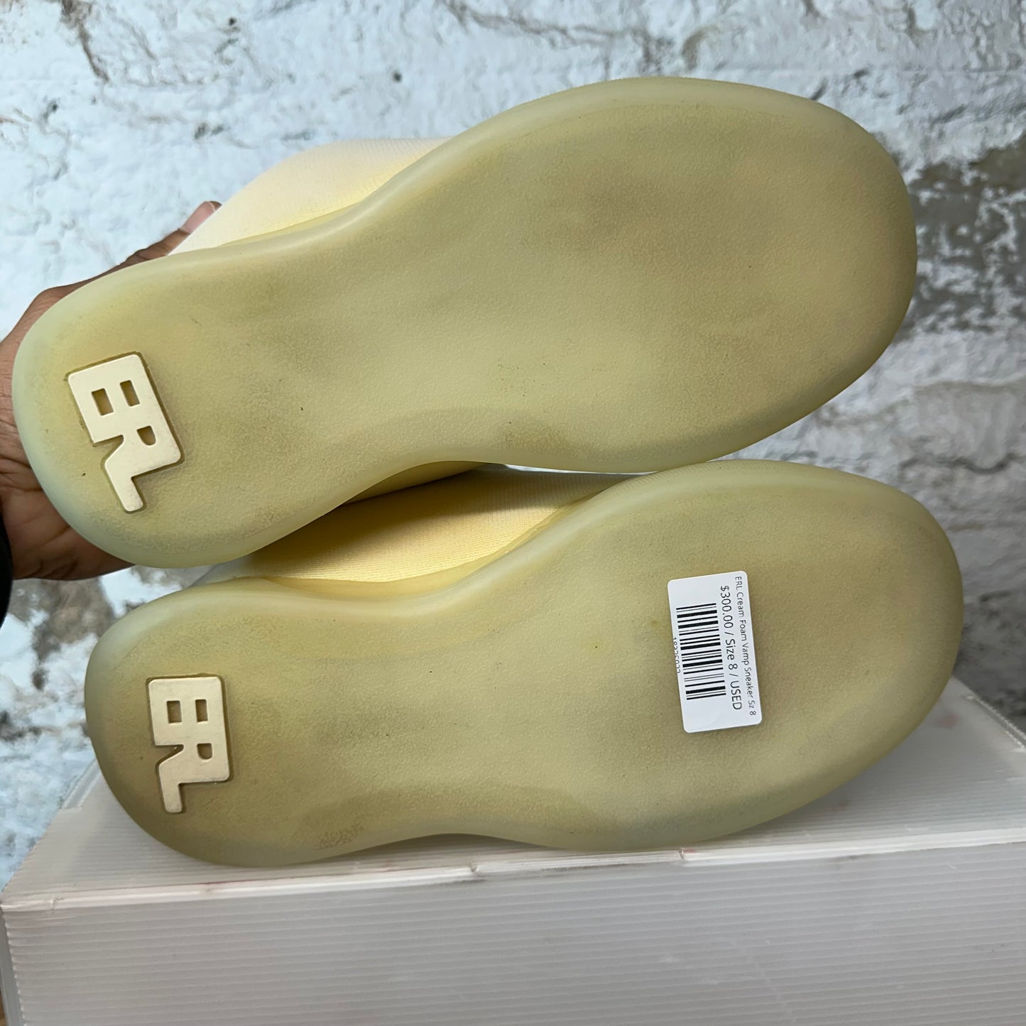 ERL Cream Foam Vamp Sneaker Sz 8