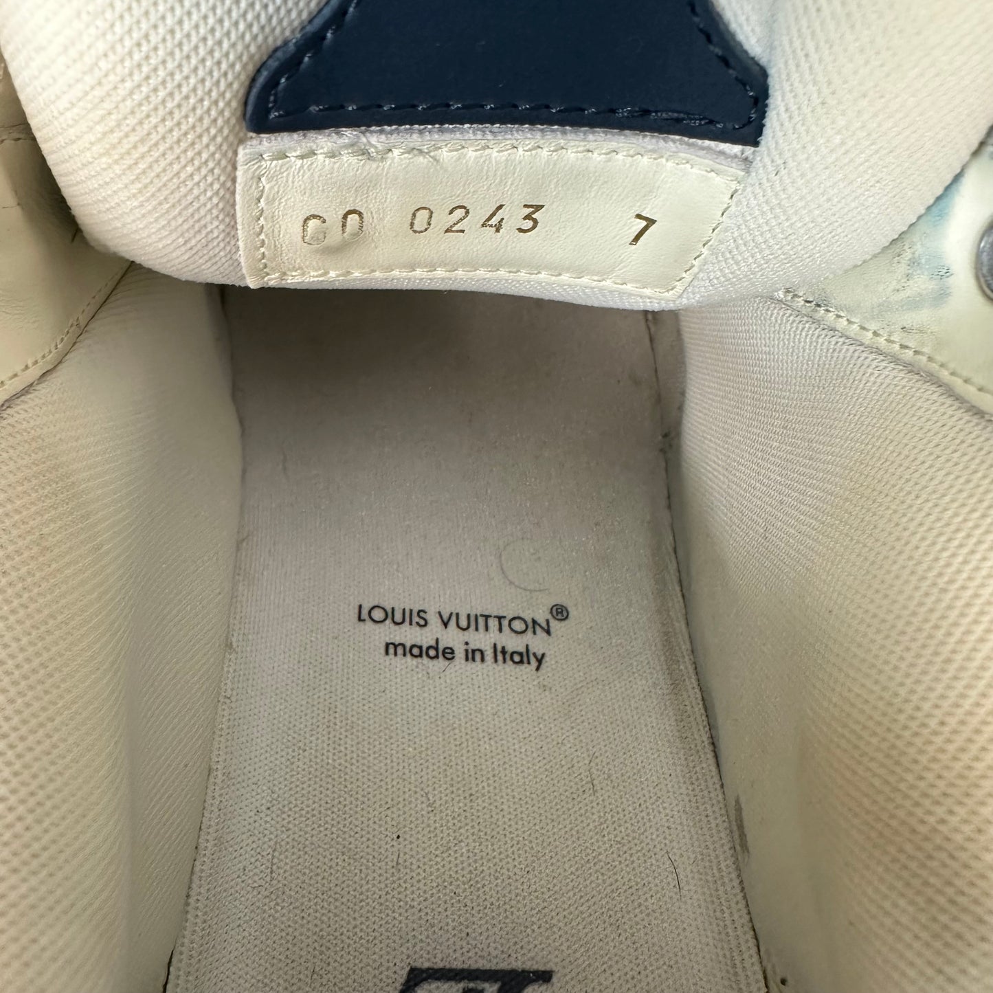 Louis Vuitton Navy White Skate Sneaker Sz 8.5 (7LV)