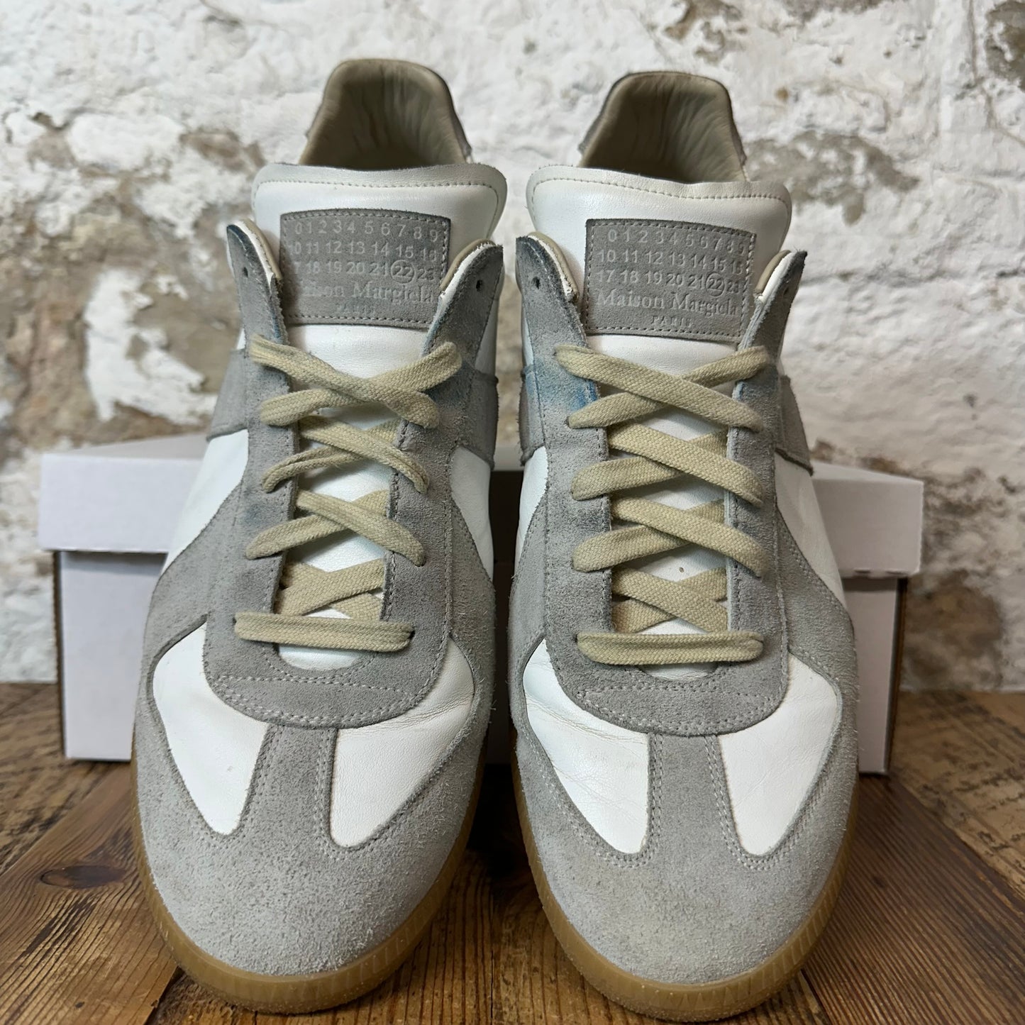 Maison Margiela Replica White Grey Suede Sneaker Sz 15 (48)