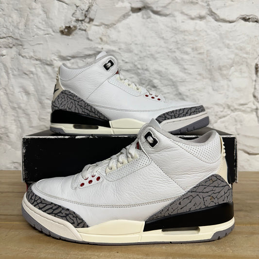 Air Jordan 3 White Cement Reimagined Sz 10