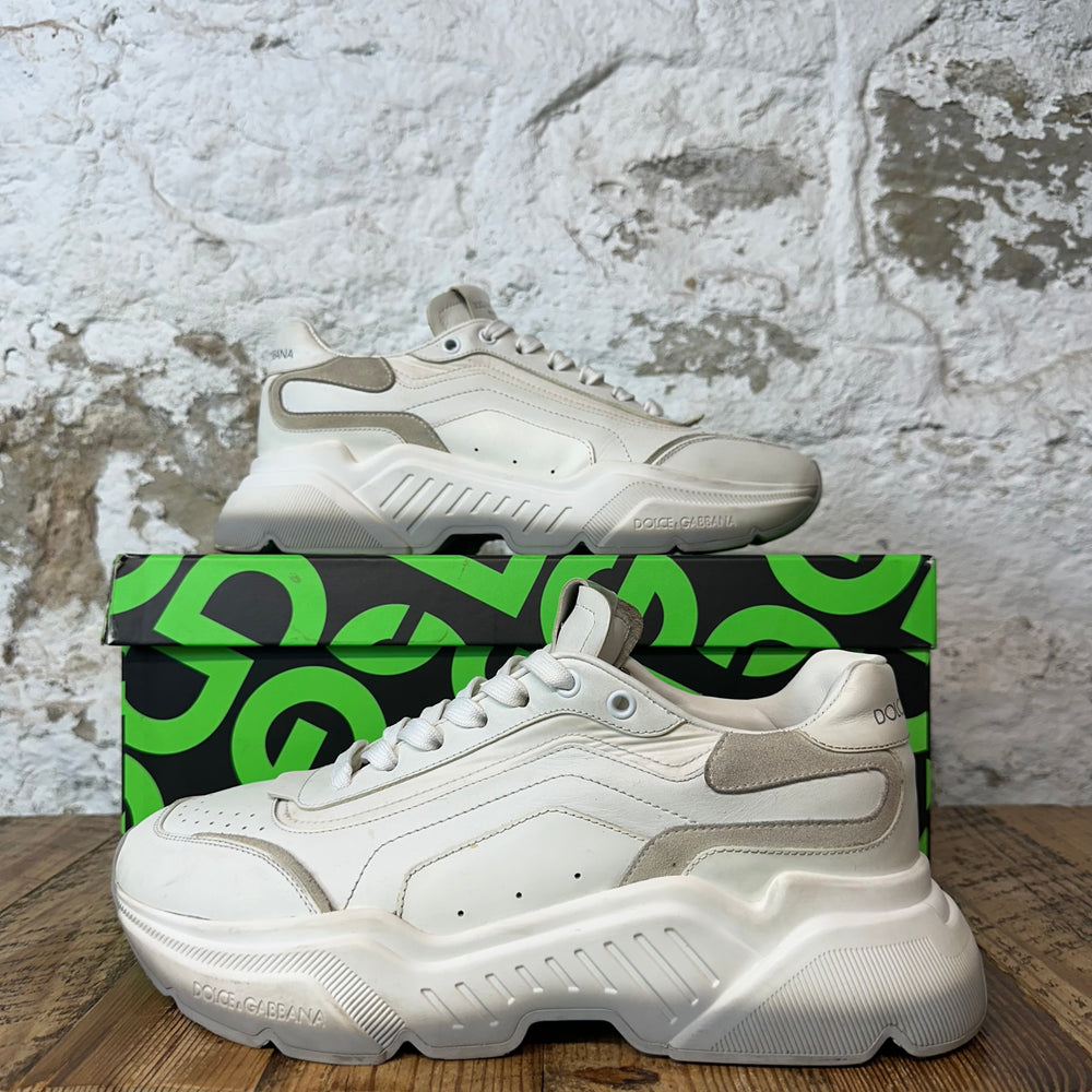 Dolce Gabbana White Cream Grey Daymaster Sneaker Sz 9