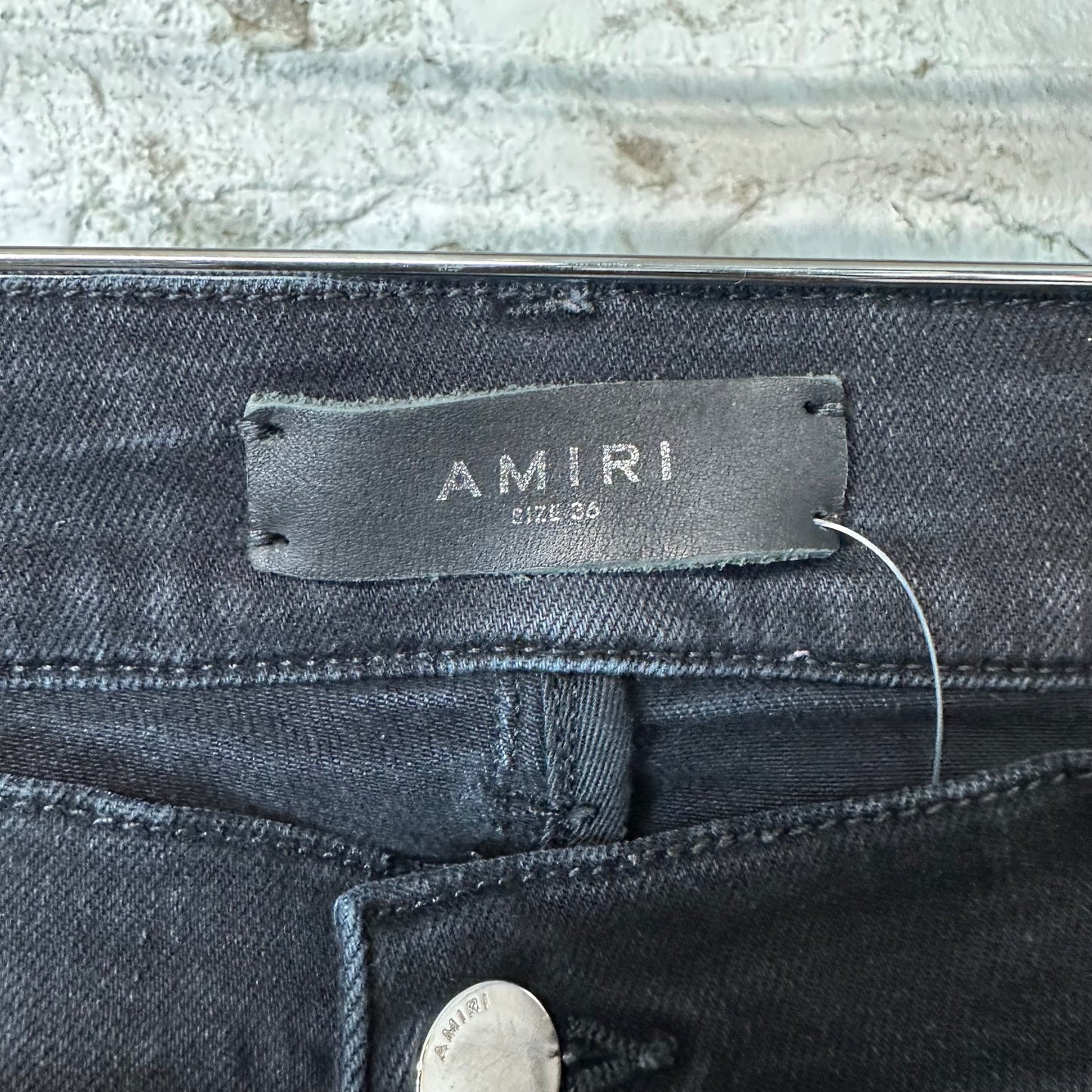 Amiri MX1 Red Tie Dye Black Denim Jeans Sz 36