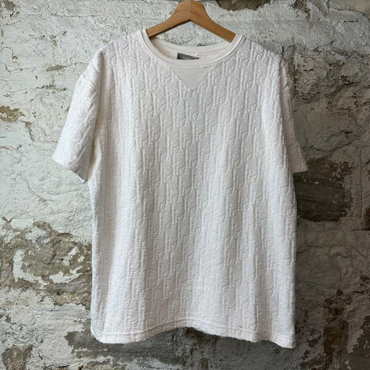 Dior Towel Monogram White T-Shirt Sz XS