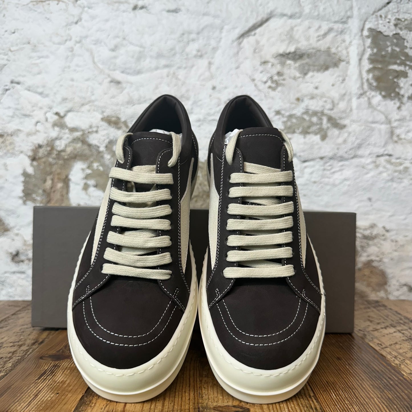 Rick Owens Vintage Brown Milk Sneaker Sz 8 (41) DS