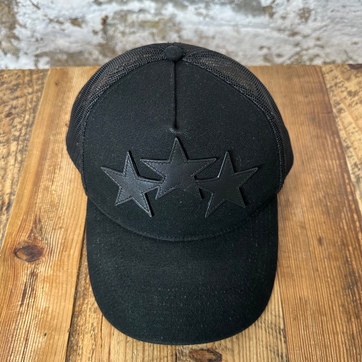 Amiri Black Star Black Trucker Hat