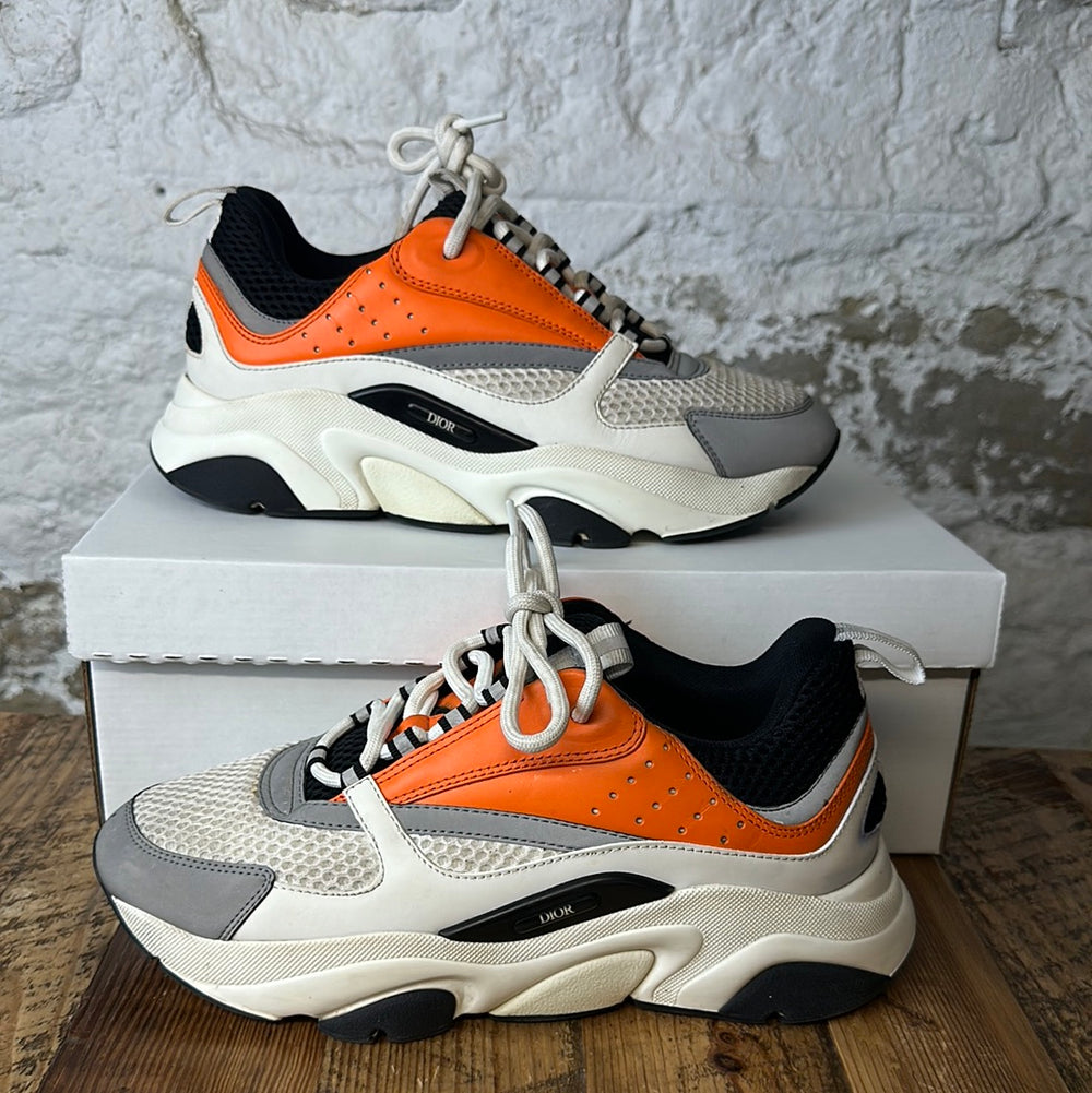 Dior B22 Orange White Sneaker Sz 8 (41) No Box