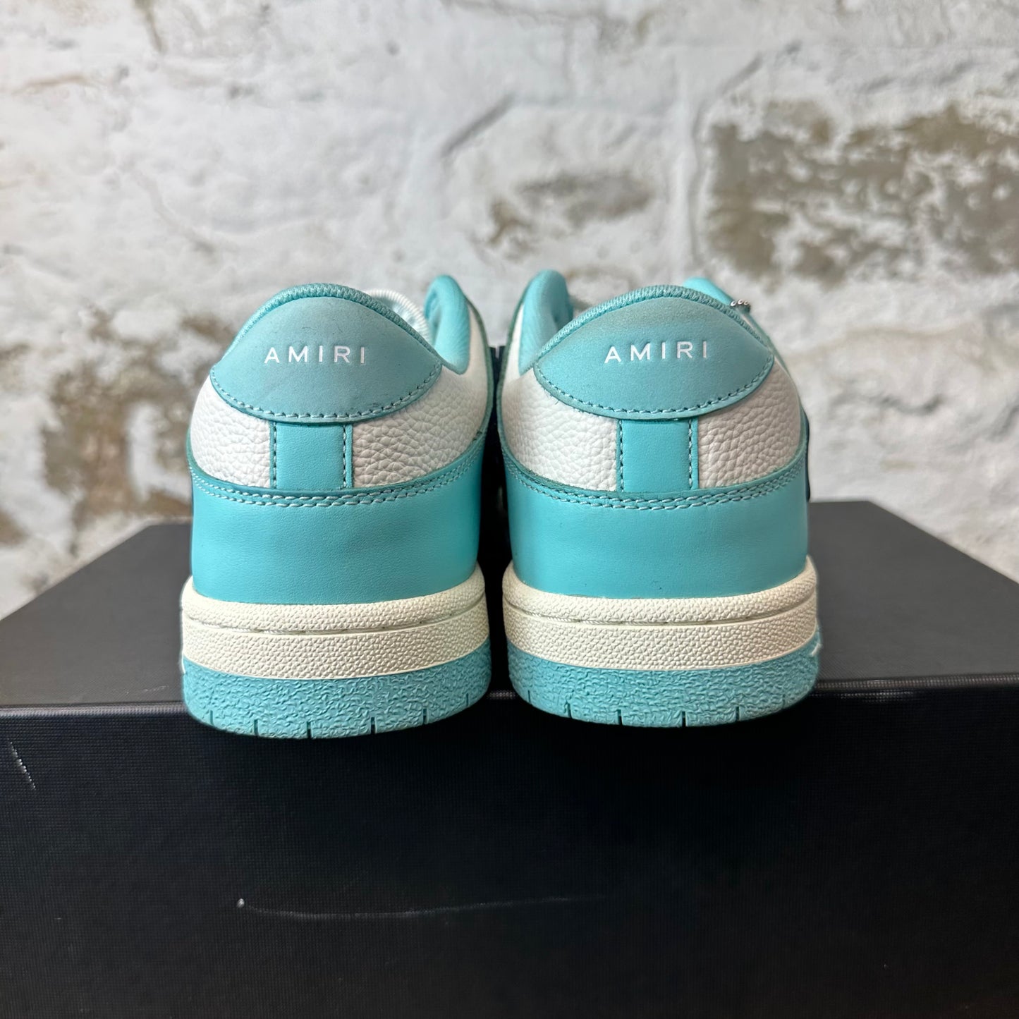 Amiri Slate Blue Skeleton Teal Blue White Sneaker Sz 10 (43)