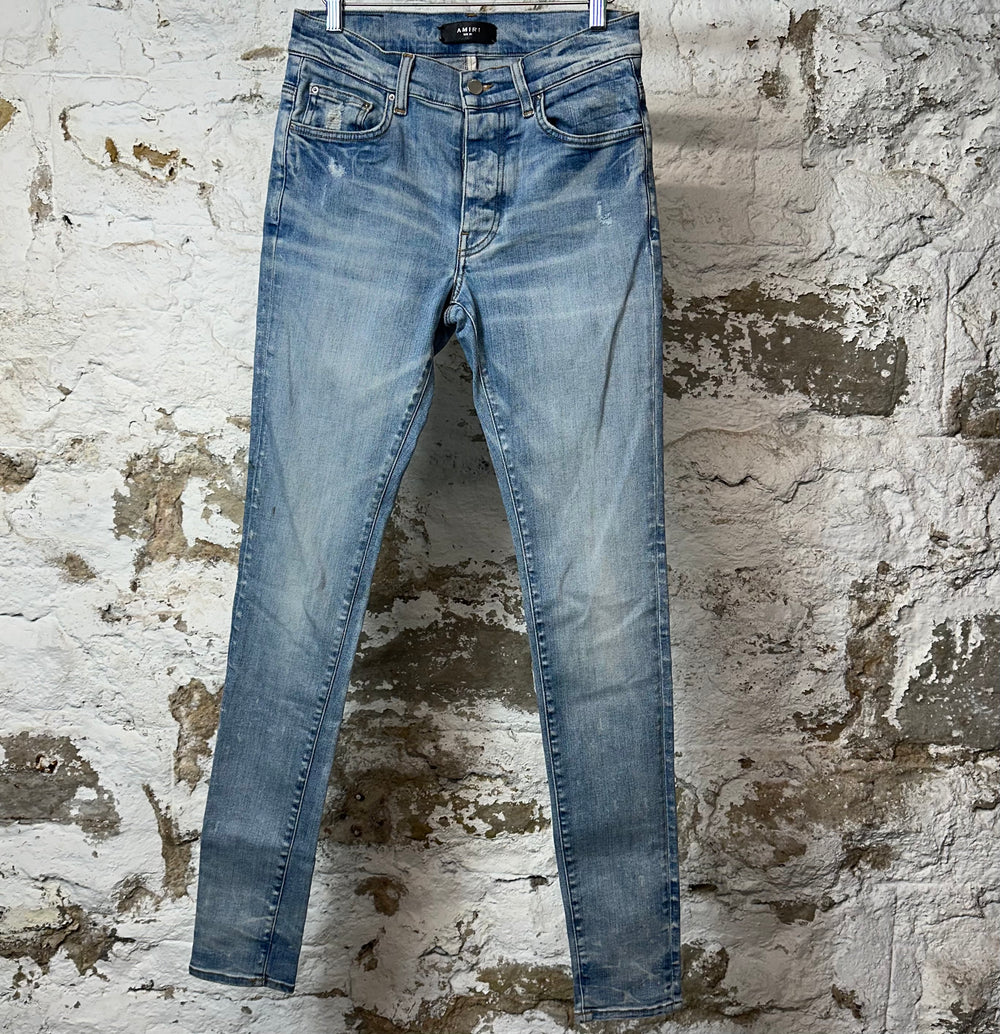 Amiri Plain Blue Denim Jeans Sz 29