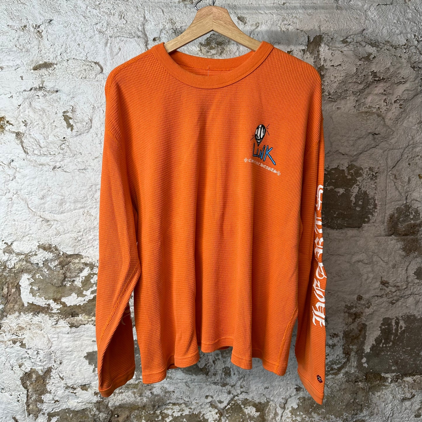 Chrome Hearts Matty Boy Link Orange Thermal Long Sleeve Sz XL