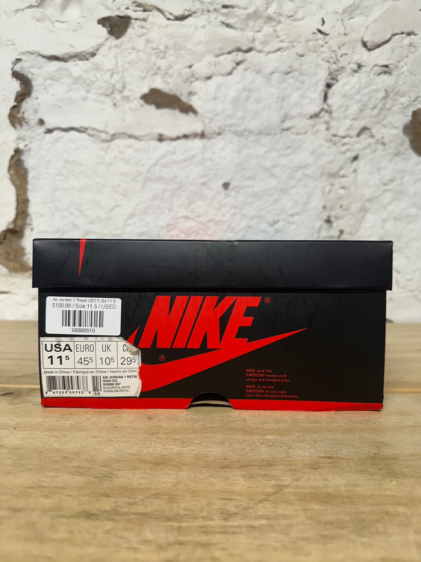 Air Jordan 1 High Royal (2017) Sz 11.5