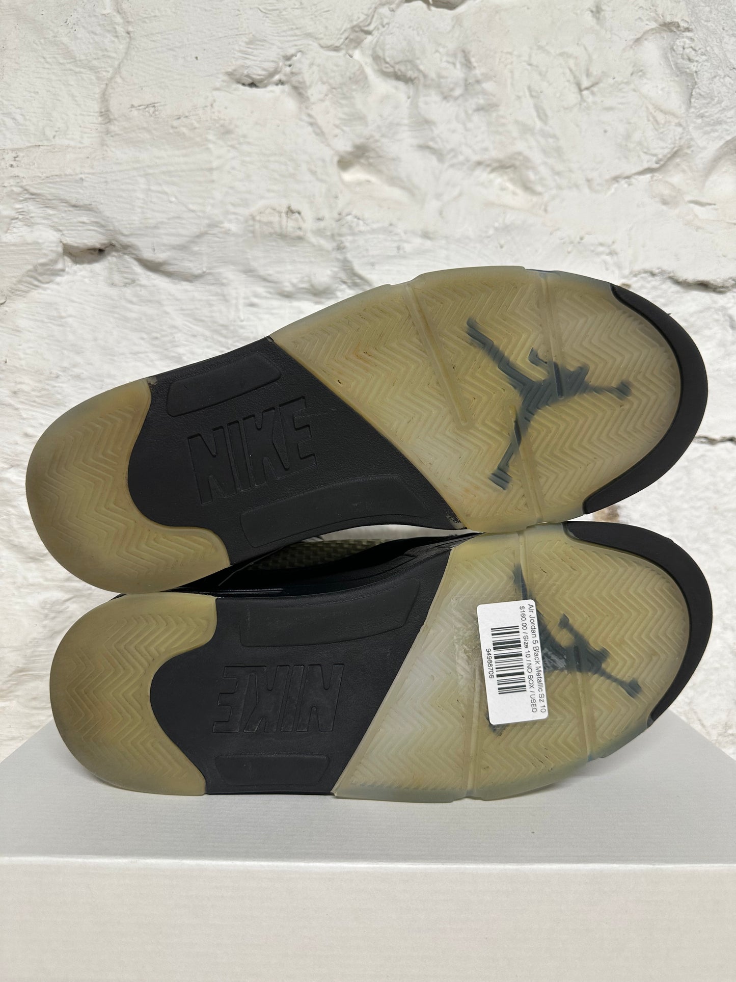 Air Jordan 5 Black Metallic Sz 10