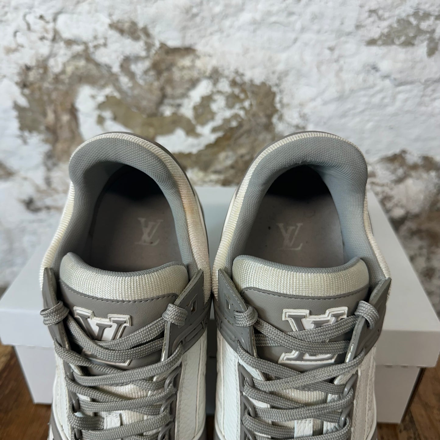 Louis Vuitton Gray White Trainer Sz 11.5 (10LV) No Box