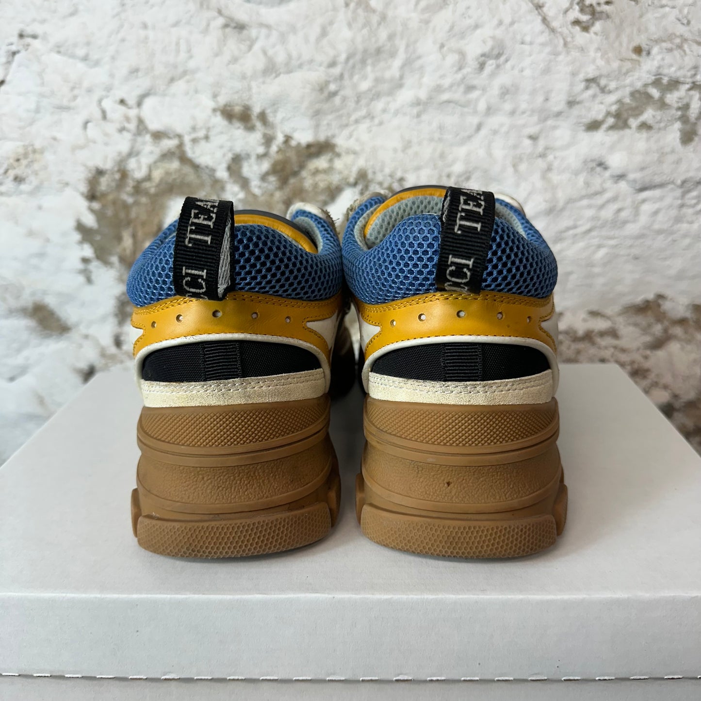 Gucci Flashtrek Yellow Blue Sz 5.5 No Box