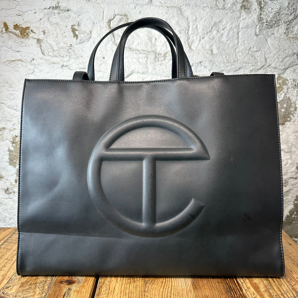 Telfar Large Black Shopping Bag