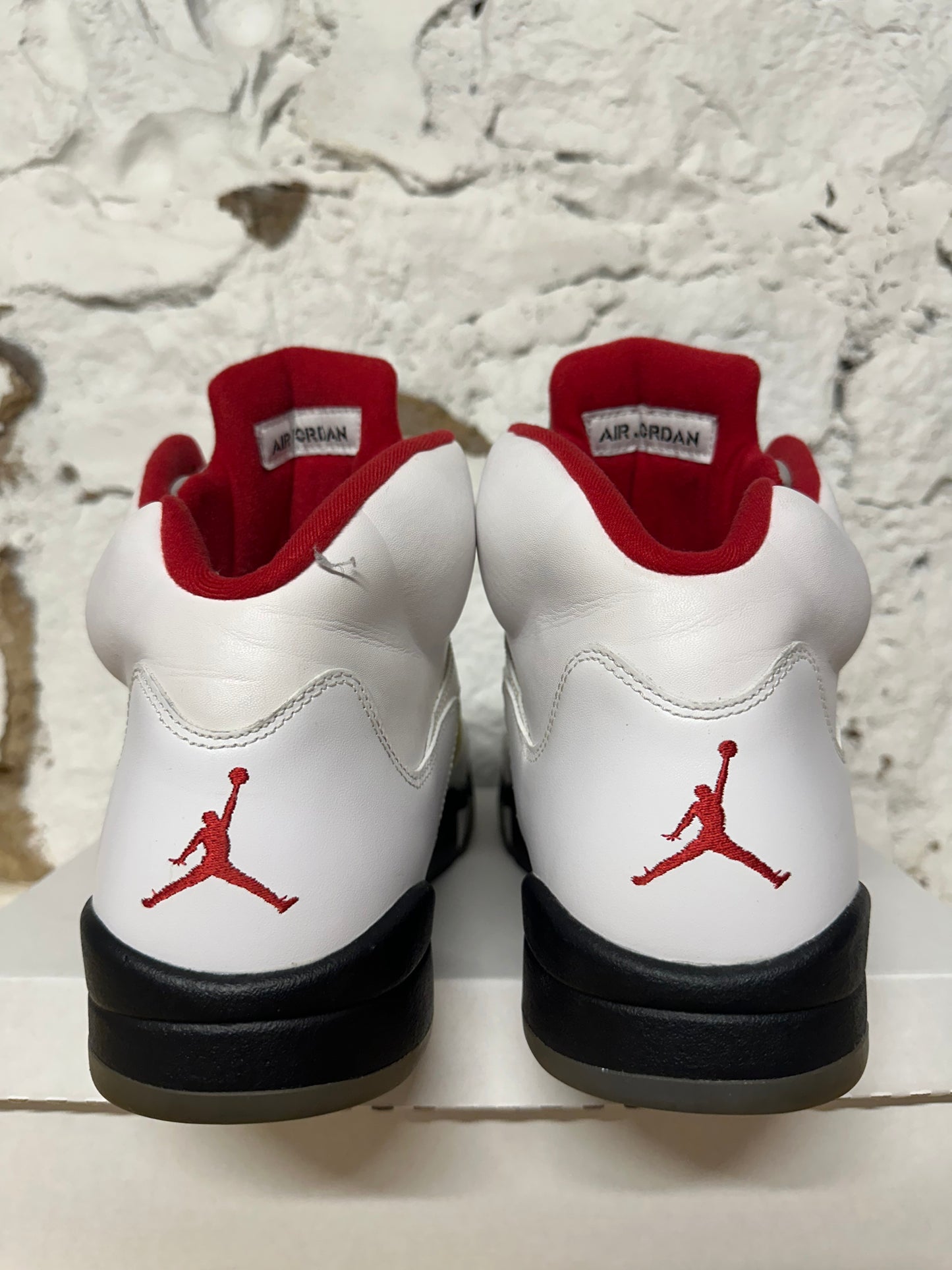 Air Jordan 5 Fire Red Silver Tongue Sz 13