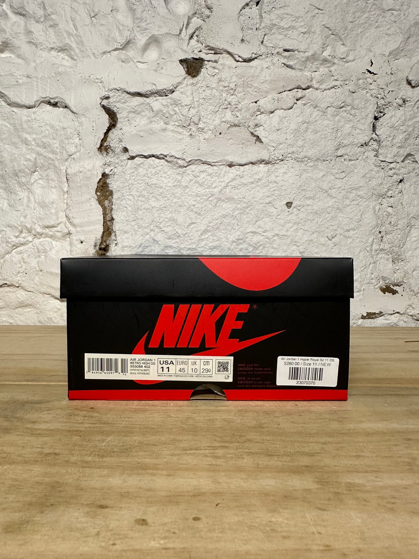 Air Jordan 1 High Hyper Royal Some Grey Sz 11 DS