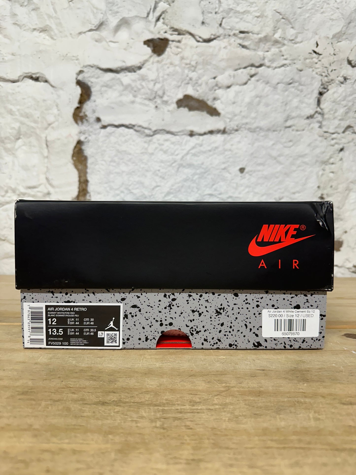Air Jordan 4 White Cement Sz 12