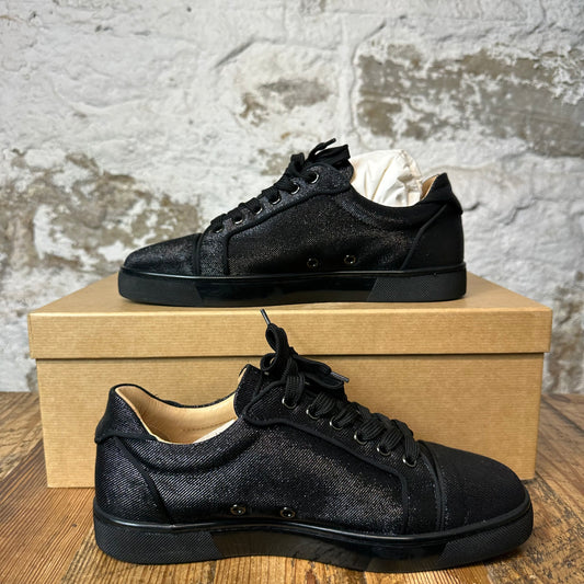 Christian Louboutin Triple Black Glitter Sneaker Sz 7 (40)