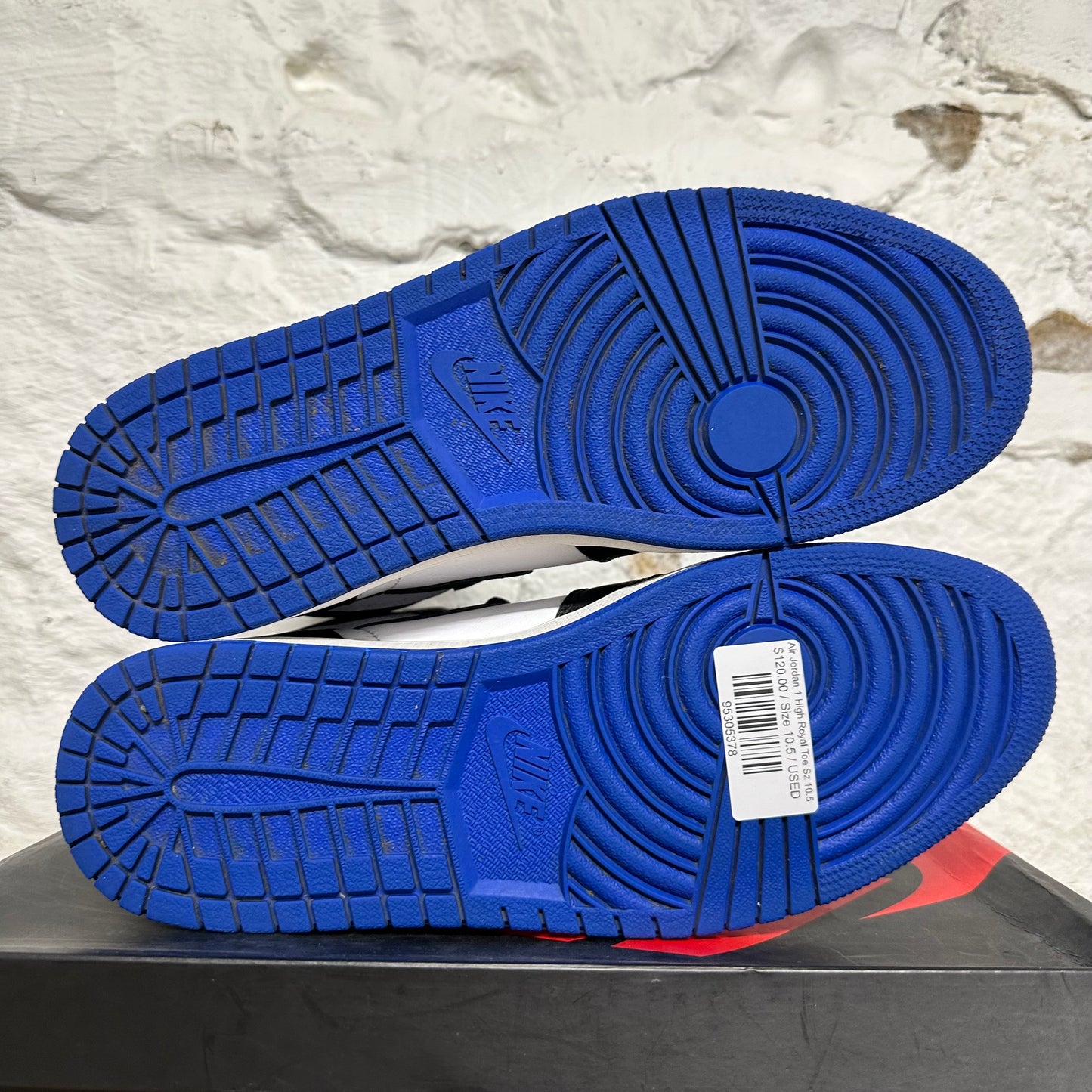 Air Jordan 1 High Royal Toe Sz 10.5