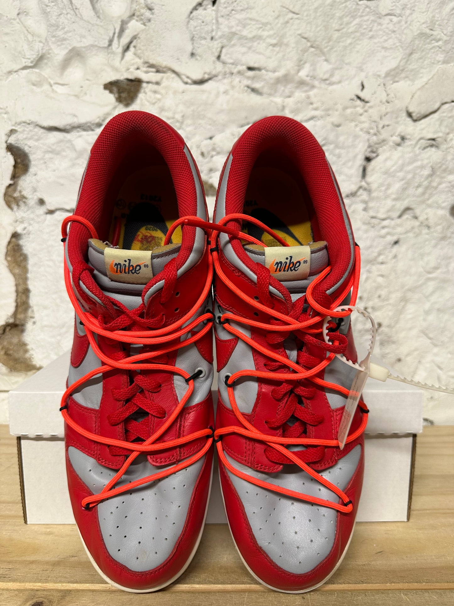 Nike Dunk Low Off-White University Red Sz 15