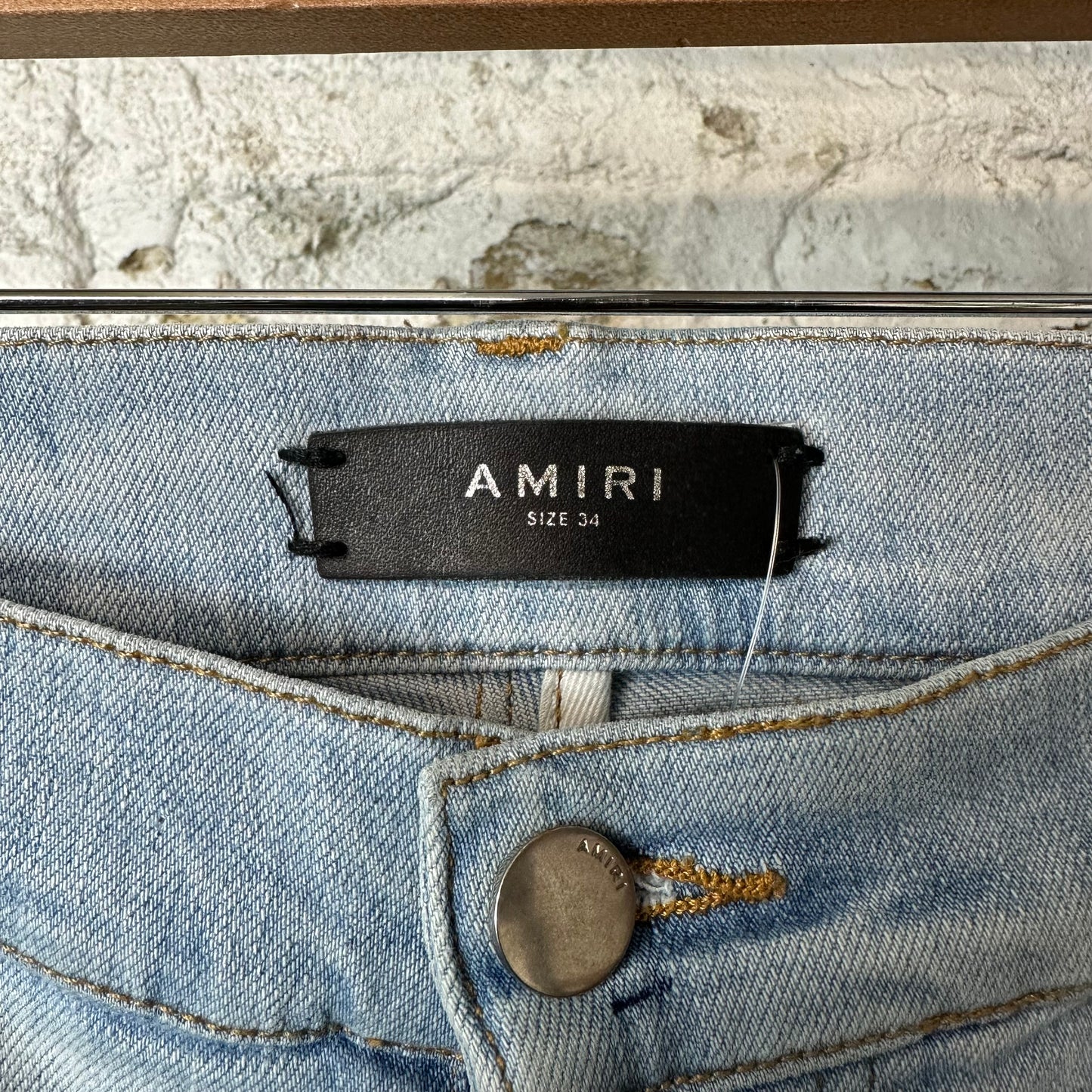 Amiri MX1 Black White Tie Dye Blue Denim Jeans Sz 34