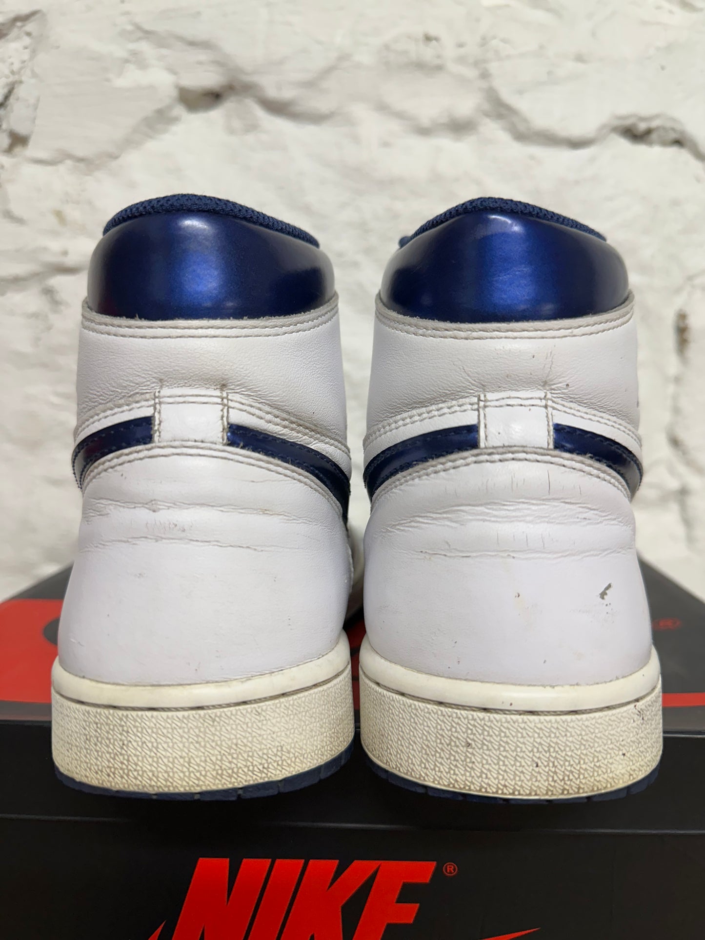 Air Jordan 1 High Metallic Navy Sz 10.5