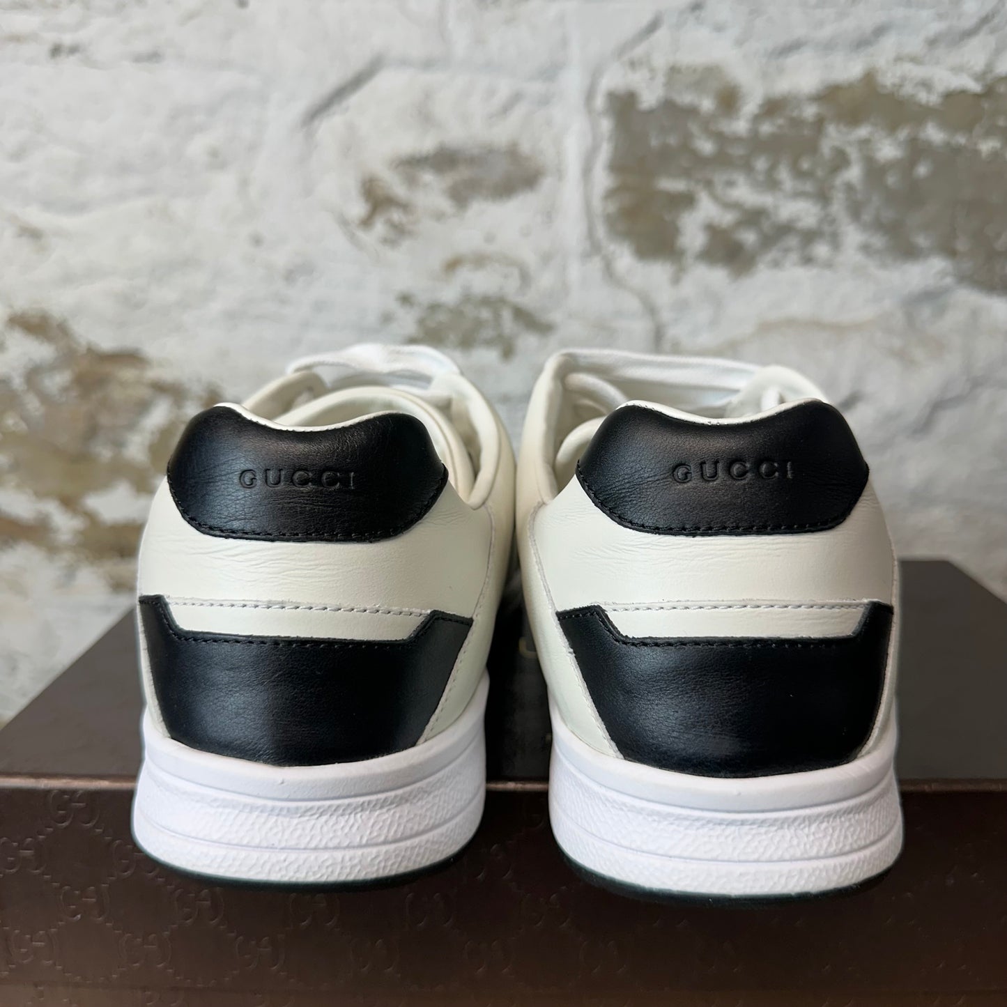 Gucci Interlocking GG Black White Sneaker Sz 8