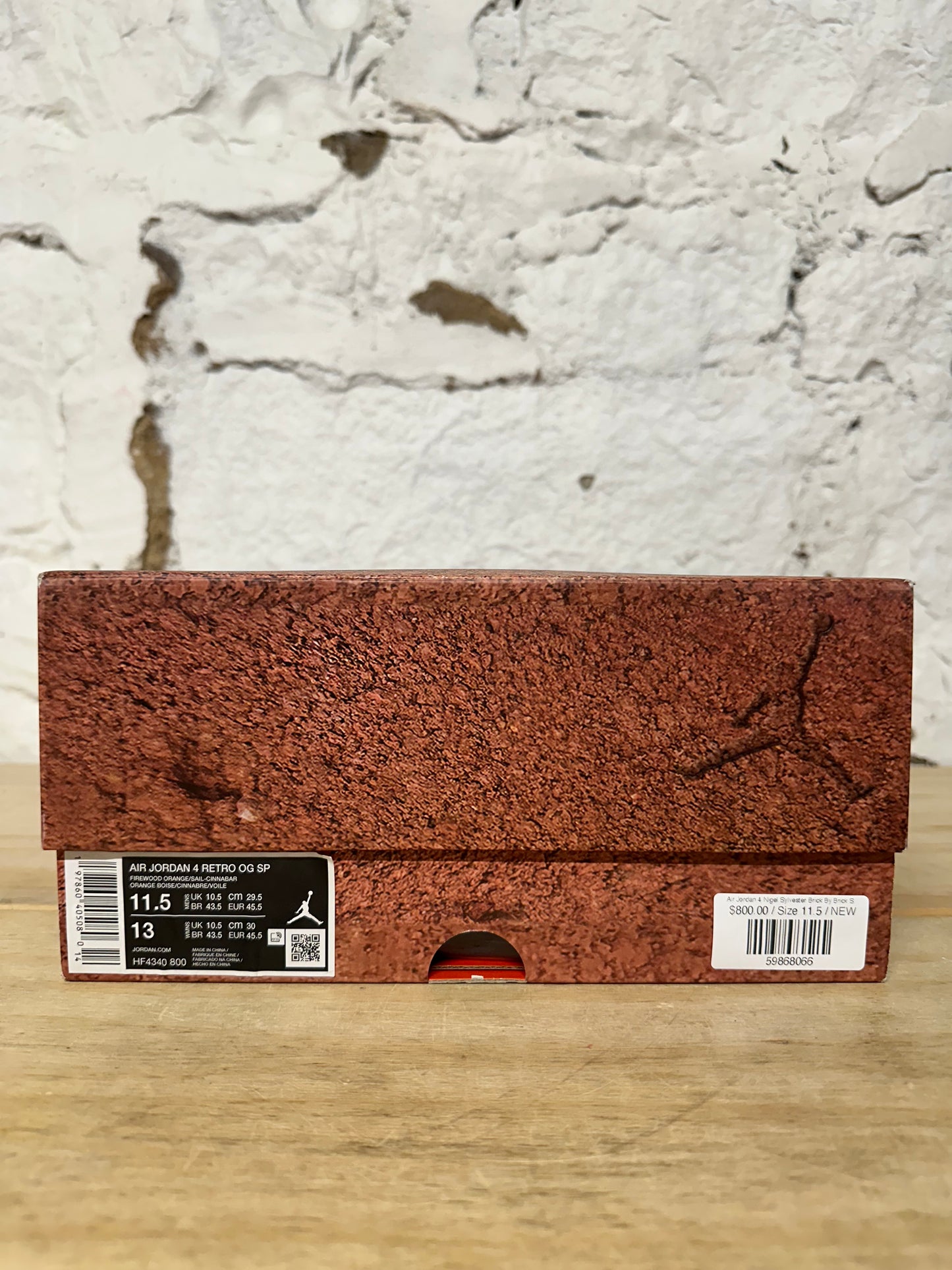 Air Jordan 4 Nigel Sylvester Brick By Brick Sz 11.5 DS