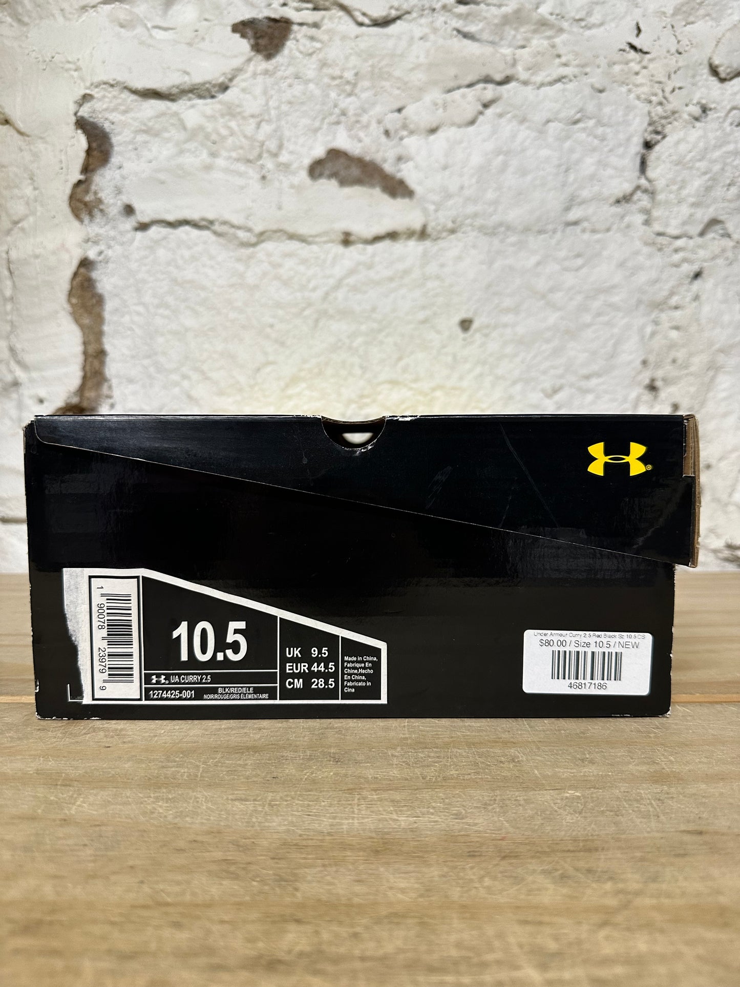 Under Armour Curry 2.5 Red Black Sz 10.5 DS