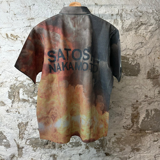 Satoshi Weird Time Quarter Zip Up Shirt Blue Sz S