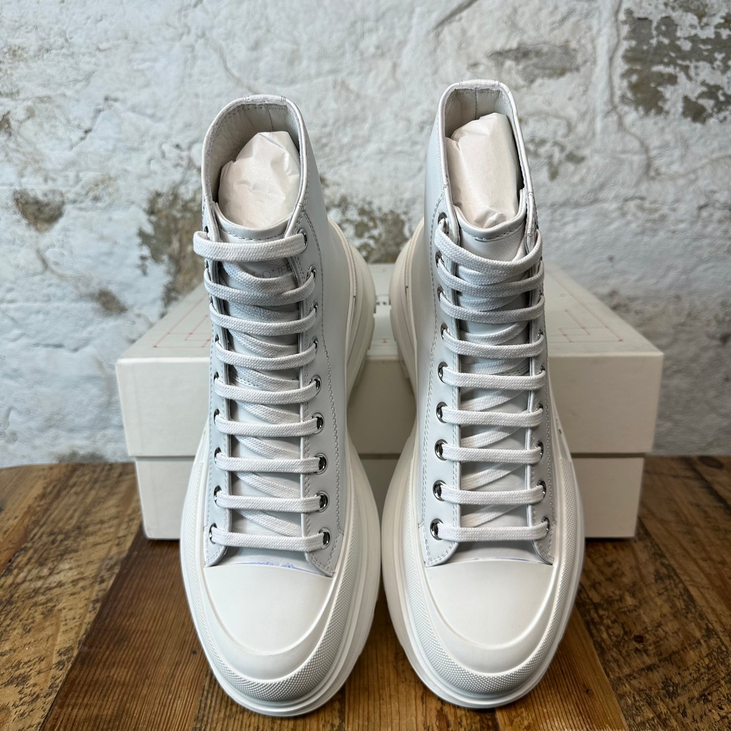 Alexander Mcqueen White Tread Boot Sz 9 (42) DS