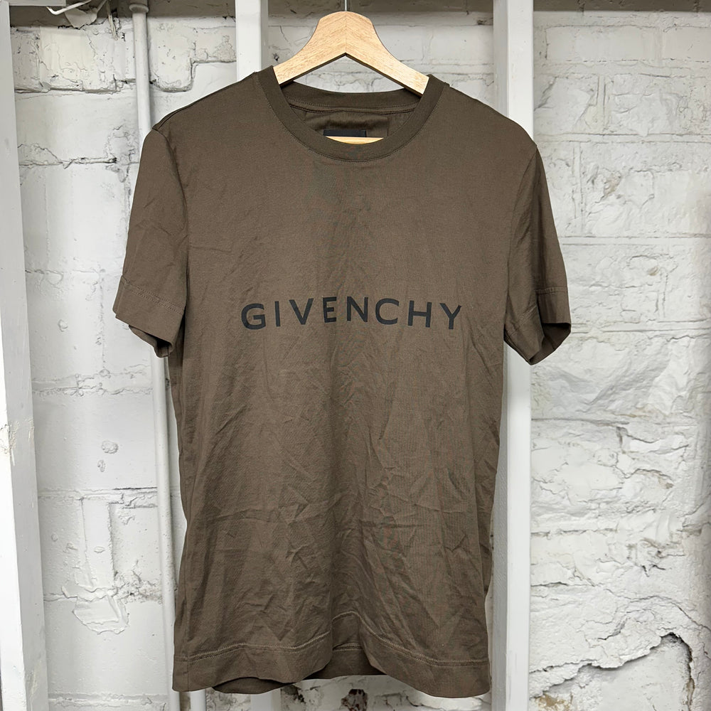 Givenchy Spellout Brown T-Shirt Sz S