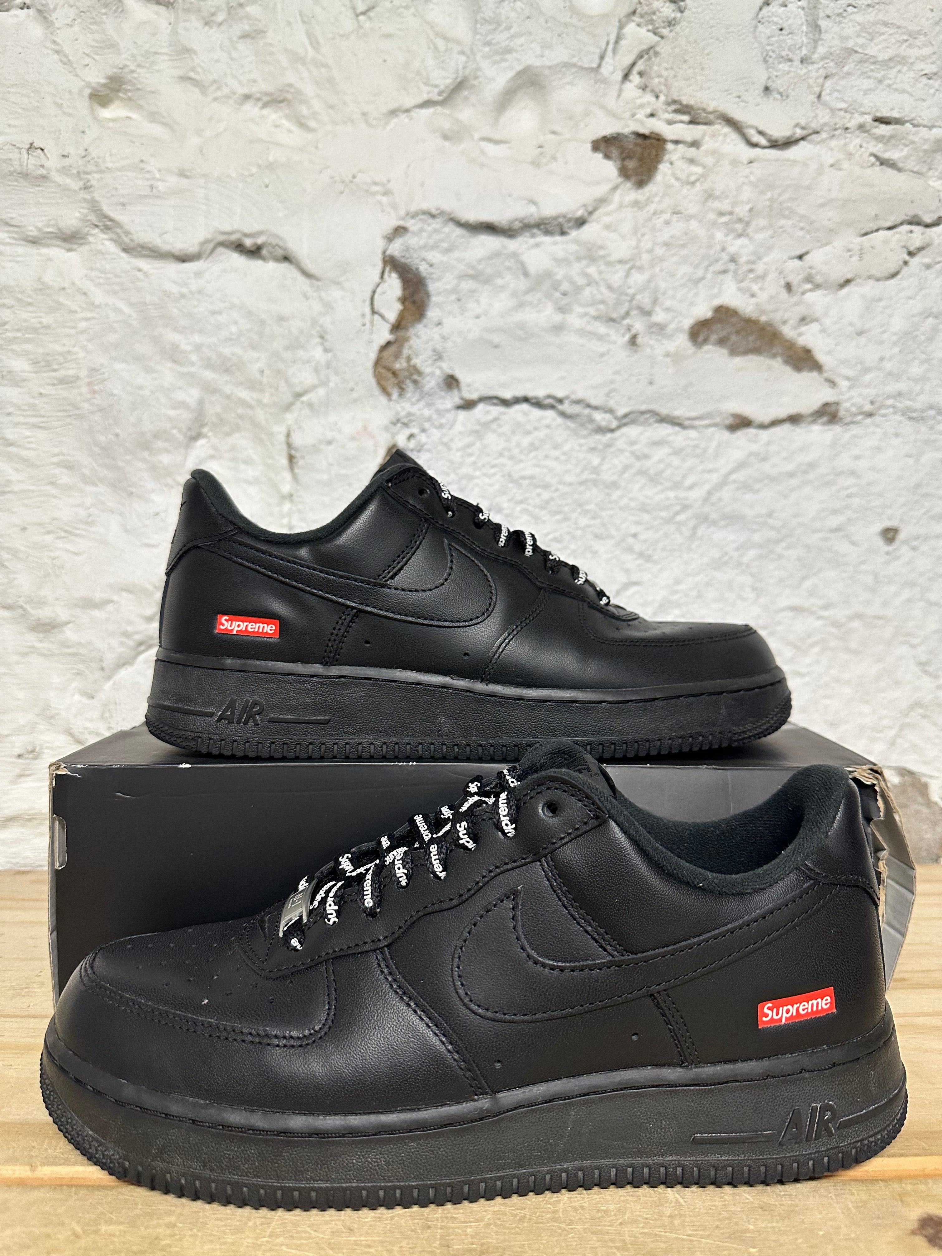 Nike Air Force 1 Low Supreme Black Sz 8.5
