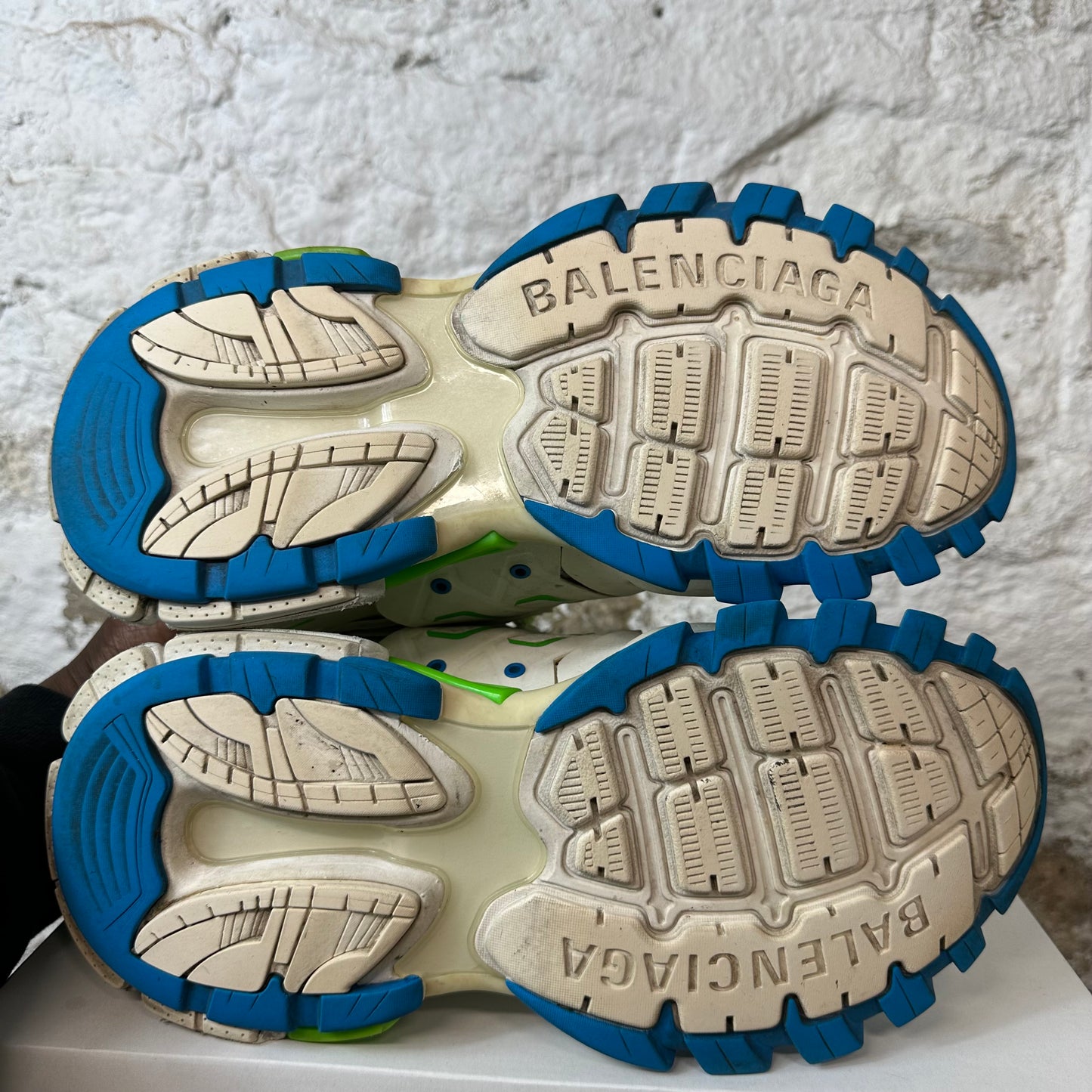 Balenciaga Track Runner White Green Blue Sz 9 (42) No Box