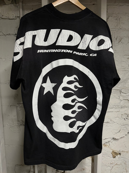 Hellstar Glitter Logo Black T-Shirt Sz S