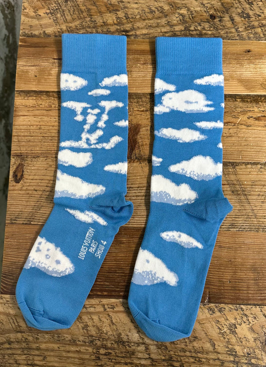 Louis Vuitton Archive Cloud Blue Socks DS