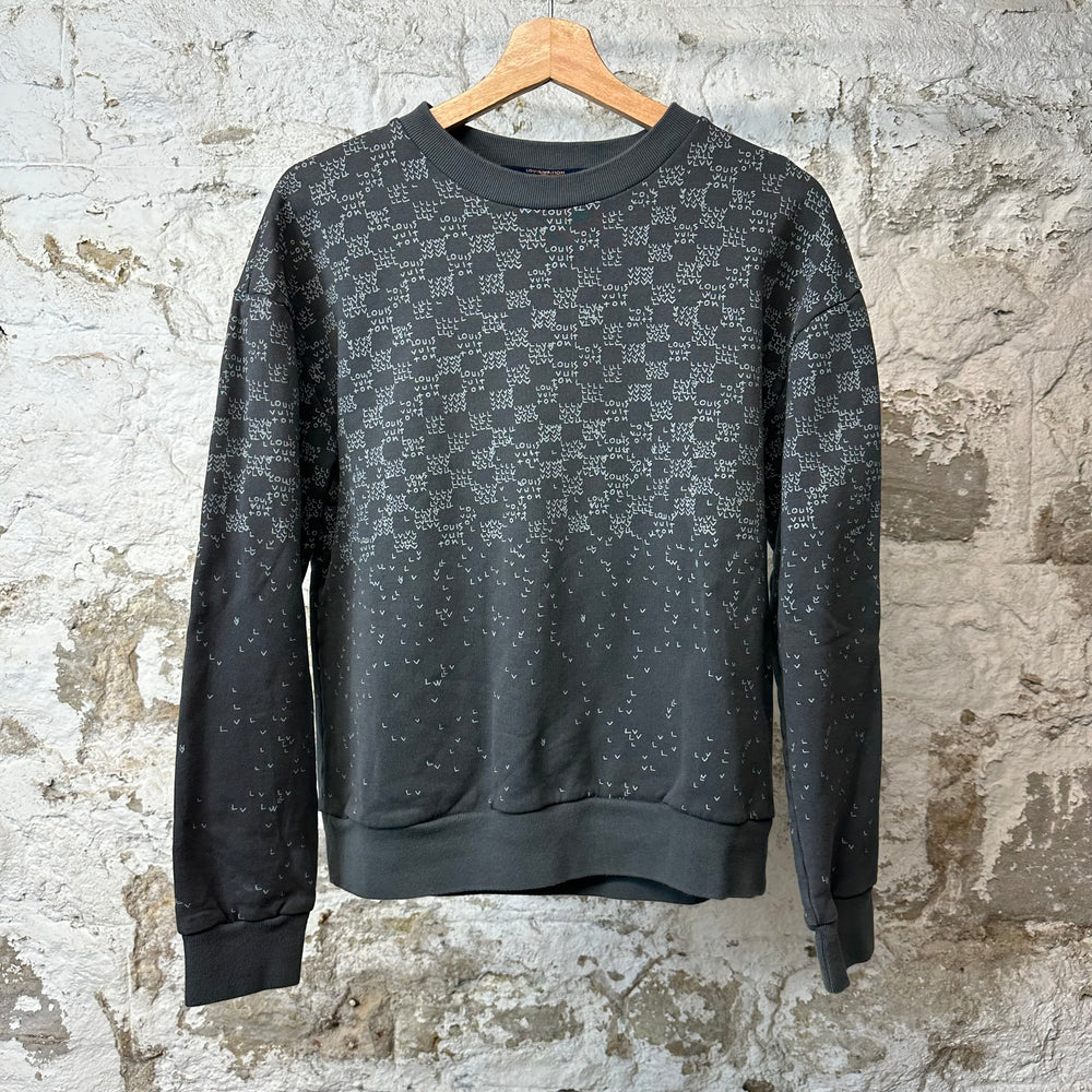 Louis Vuitton Damier Spread Crewneck Grey Sz S
