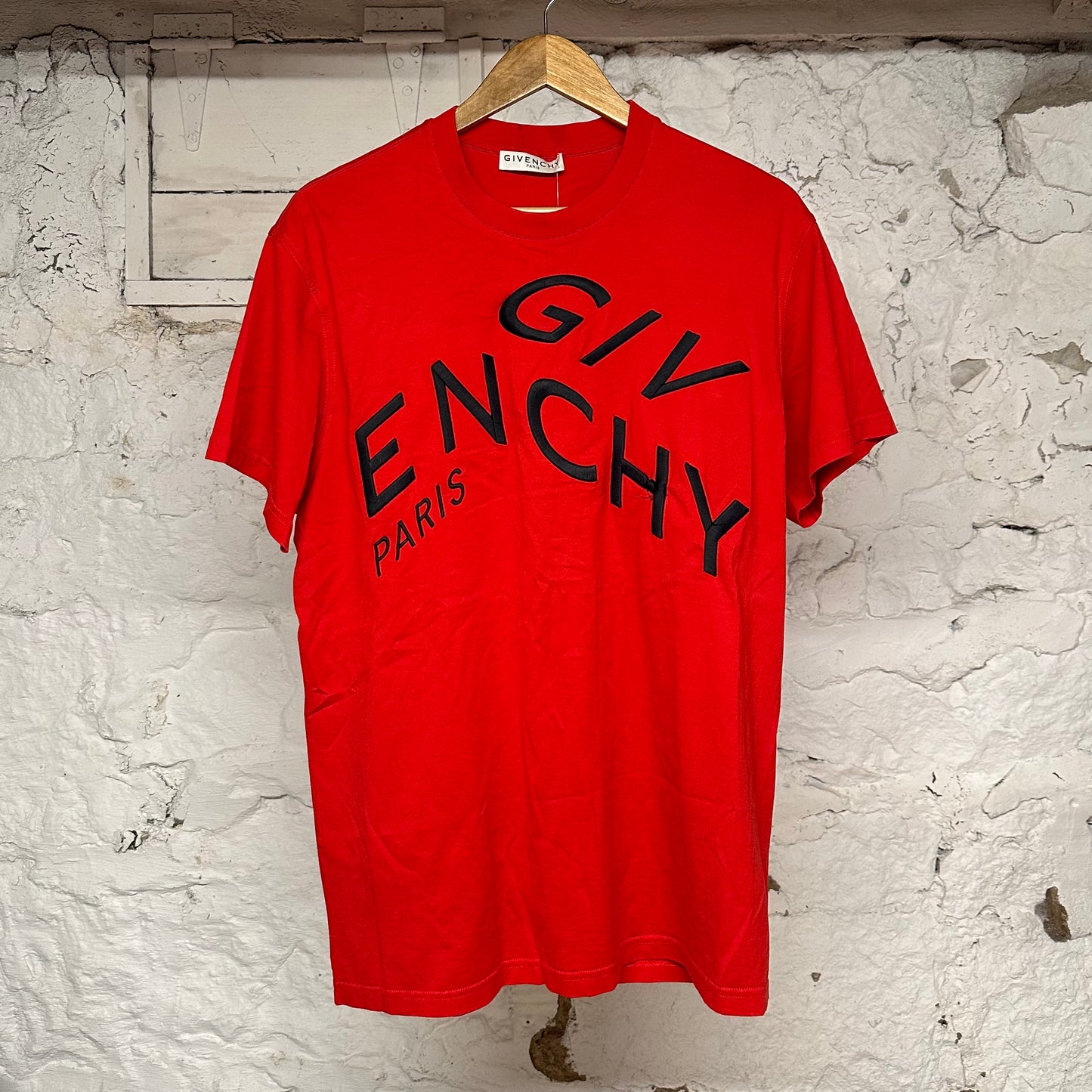 Givenchy Embroidered Red T-Shirt Sz XS