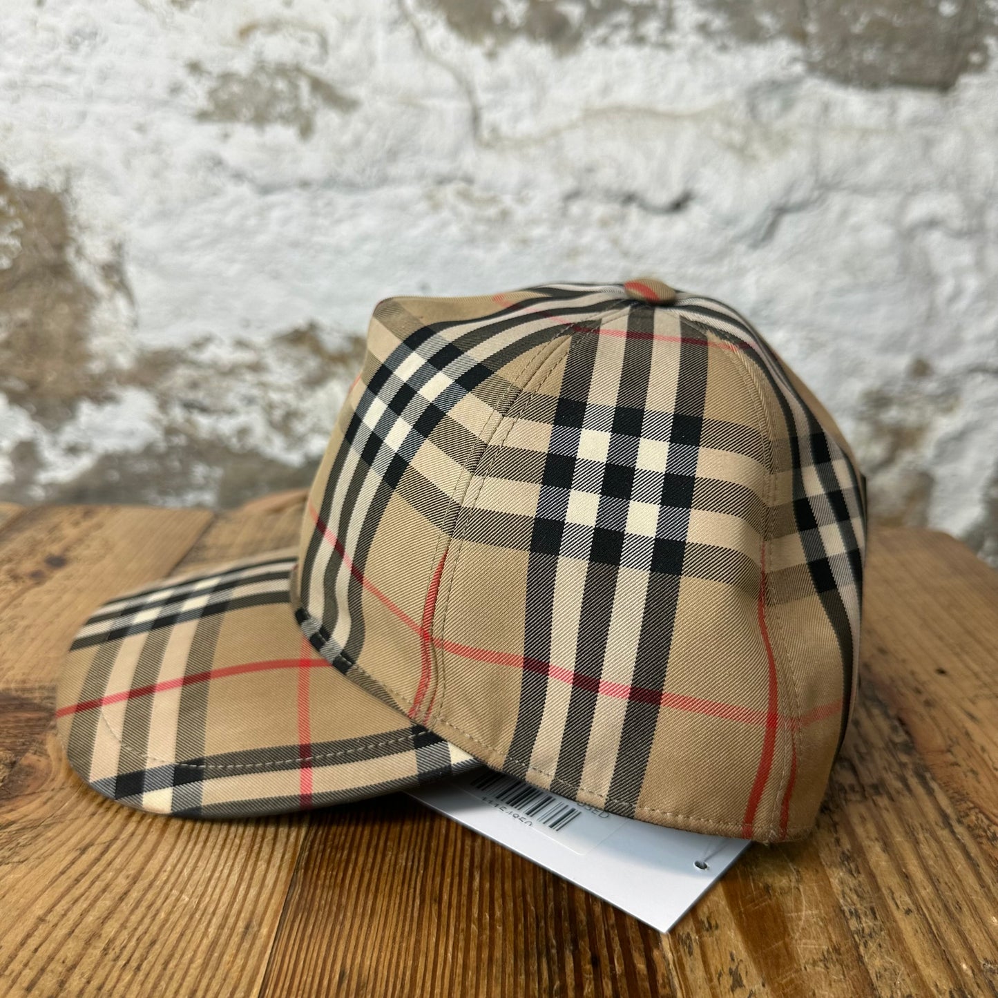 Burberry Tan Plaid Hat Sz M