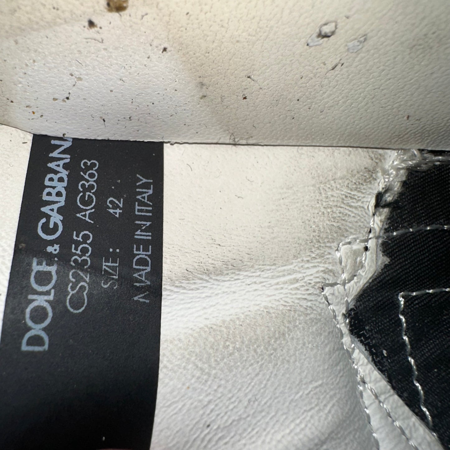 Dolce Gabbana Faster Black White Runner Sneaker Sz 9 (42)