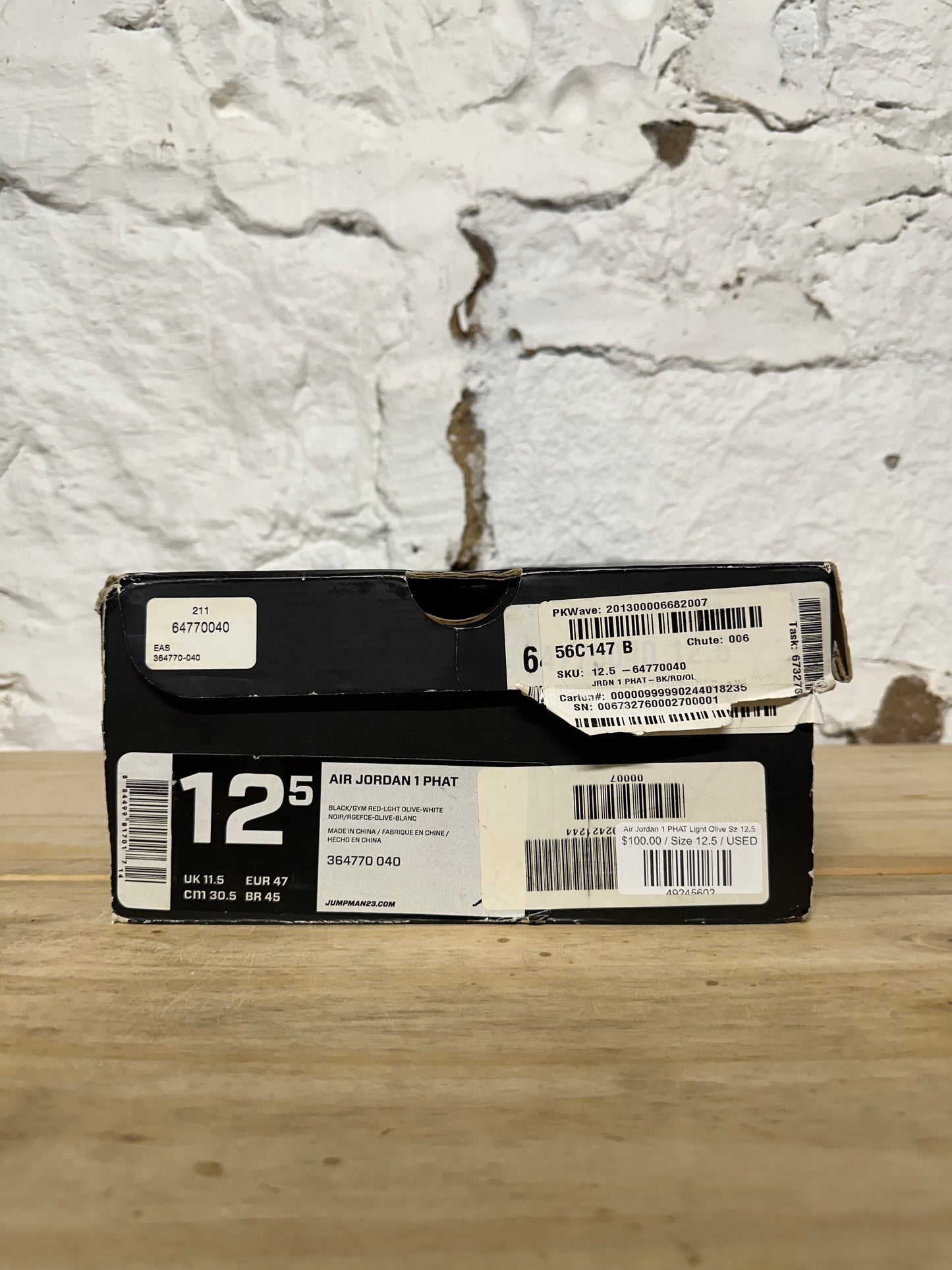 Air Jordan 1 PHAT Light Olive Sz 12.5